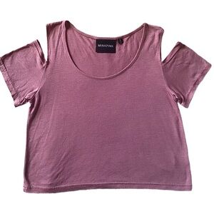MINKPINK Crop Top with Cut Out Sleeves